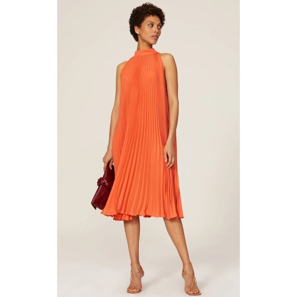 TOME x RTR Orange Pleated Dress Size L